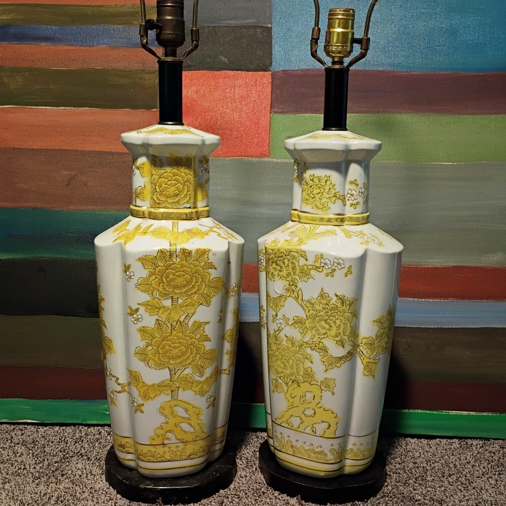 Marbro Table Lamp Co mid century porcelain Chinoiserie Oriental mcm Hollywood